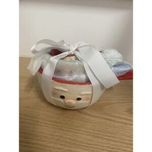 Le Gourmet Chef Santa Face Ceramic Nesting Measuring Cups Set of 4 Holiday